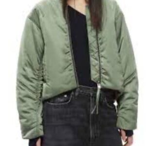 Shoreditch Ski Club NWT Olive Green Bomber Jacket for Women
